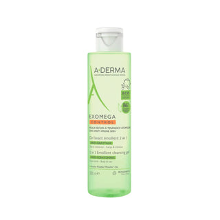 A-Derma Exomega Control 2in1 Emollient Cleansing Gel 200ml